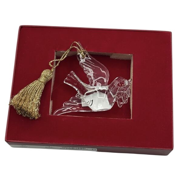 Marquis By Waterford Dove Ornament Lead Crystal Noah's Ark Christmas Germany - Picture 1 of 9